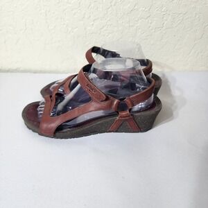 Teva Kayenta Leather Wedge Sandals Brown Strappy 1001027 Womens 9.5
